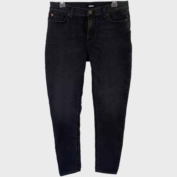 Hudson Jeans Denim - Hudson Krista Super Skinny Ankle Jeans Women's 30 Faded Black Wash Mid-Rise New